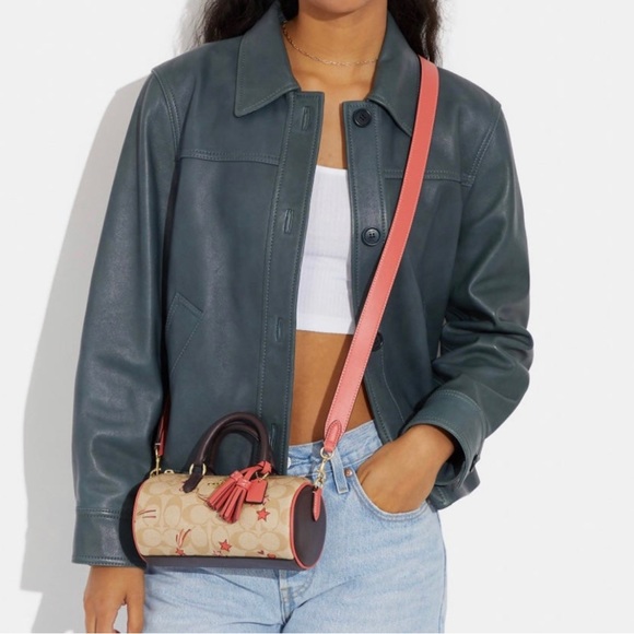 NWT Coach CK562 Lacey Crossbody In Signature Canvas With Heart And Star Print - Picture 2 of 6